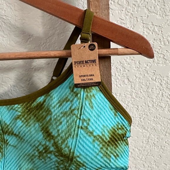 PINK Victorias Secret Seamless Lightly Line Tye Dye Sports Bra Sz: XXL NWT - Picture 5 of 11